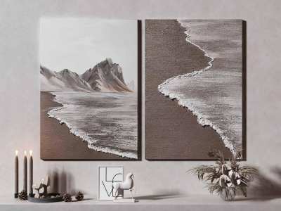 现代装饰画3D模型下载